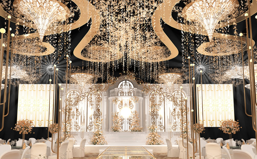 礼泉花木兰喜事汇金色大厅效果展示